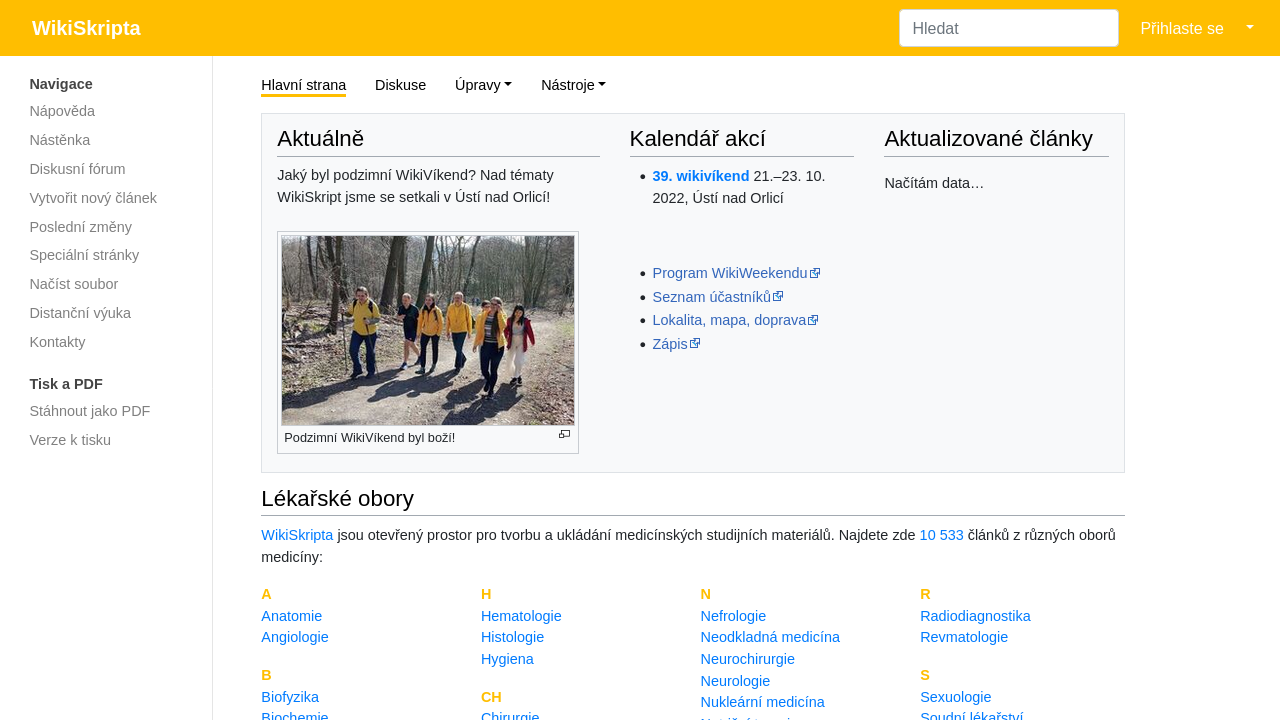 Medik MediaWiki skin as seen on WikiSkripta
